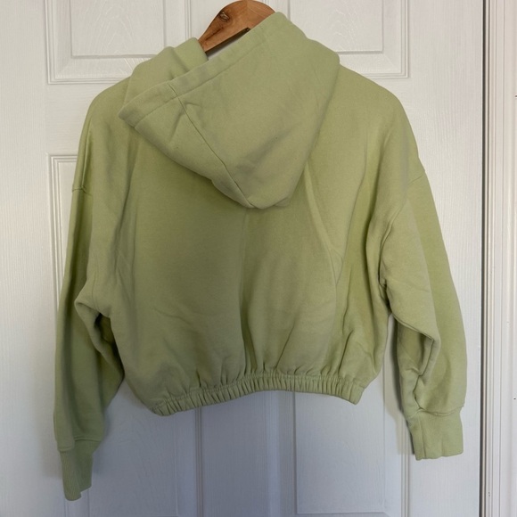 Forever 21 Green Angel Cropped Hoodie Small - Picture 2 of 7